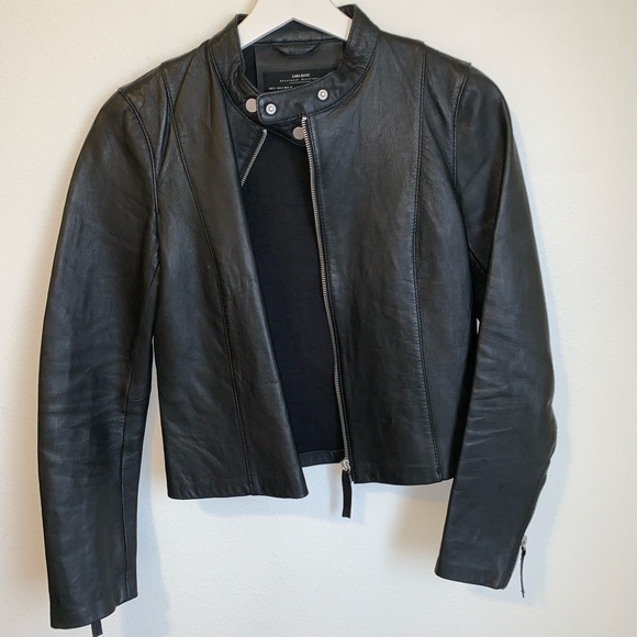 Zara Jackets & Blazers - Zara genuine black leather jacket